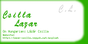 csilla lazar business card